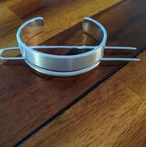 Jen Atkins hair bun clip, gold and silver